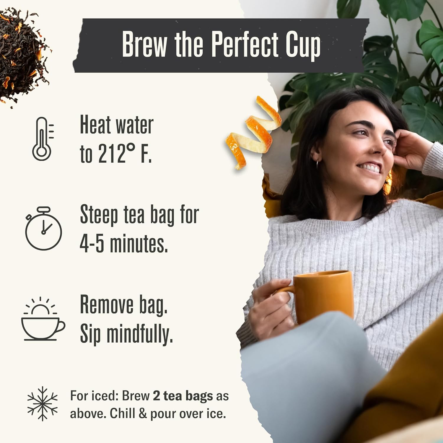 Tea brewing instructions for Numi aged ear grey tea - Bergamot black tea