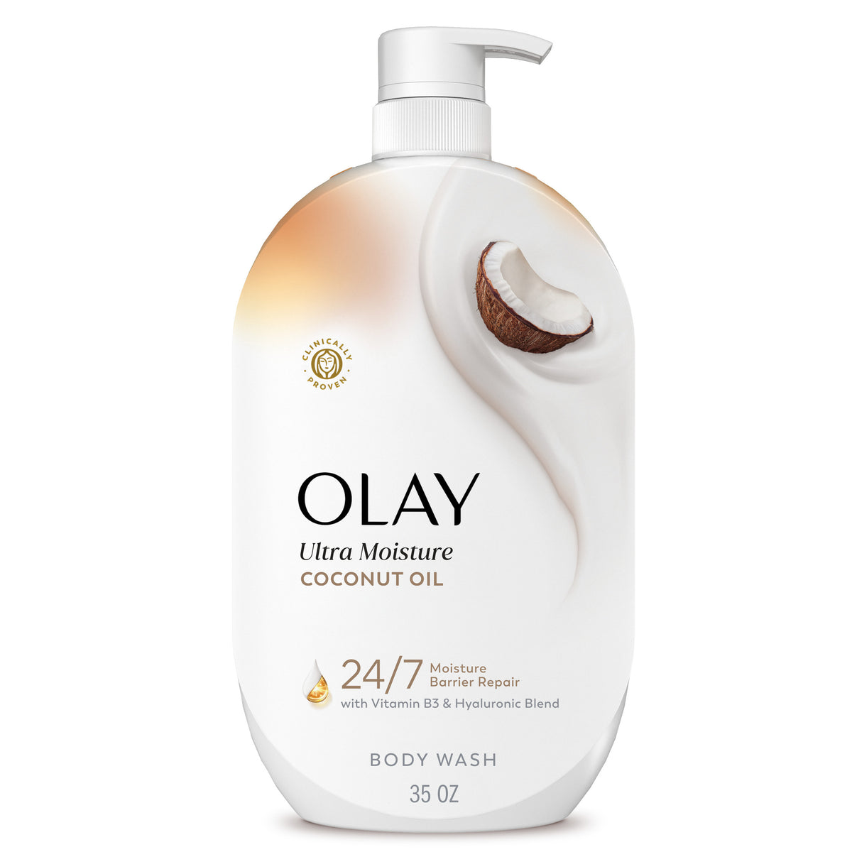 Olay Body Wash | Coconut Oil Scent | 35 Oz (1.03 L)