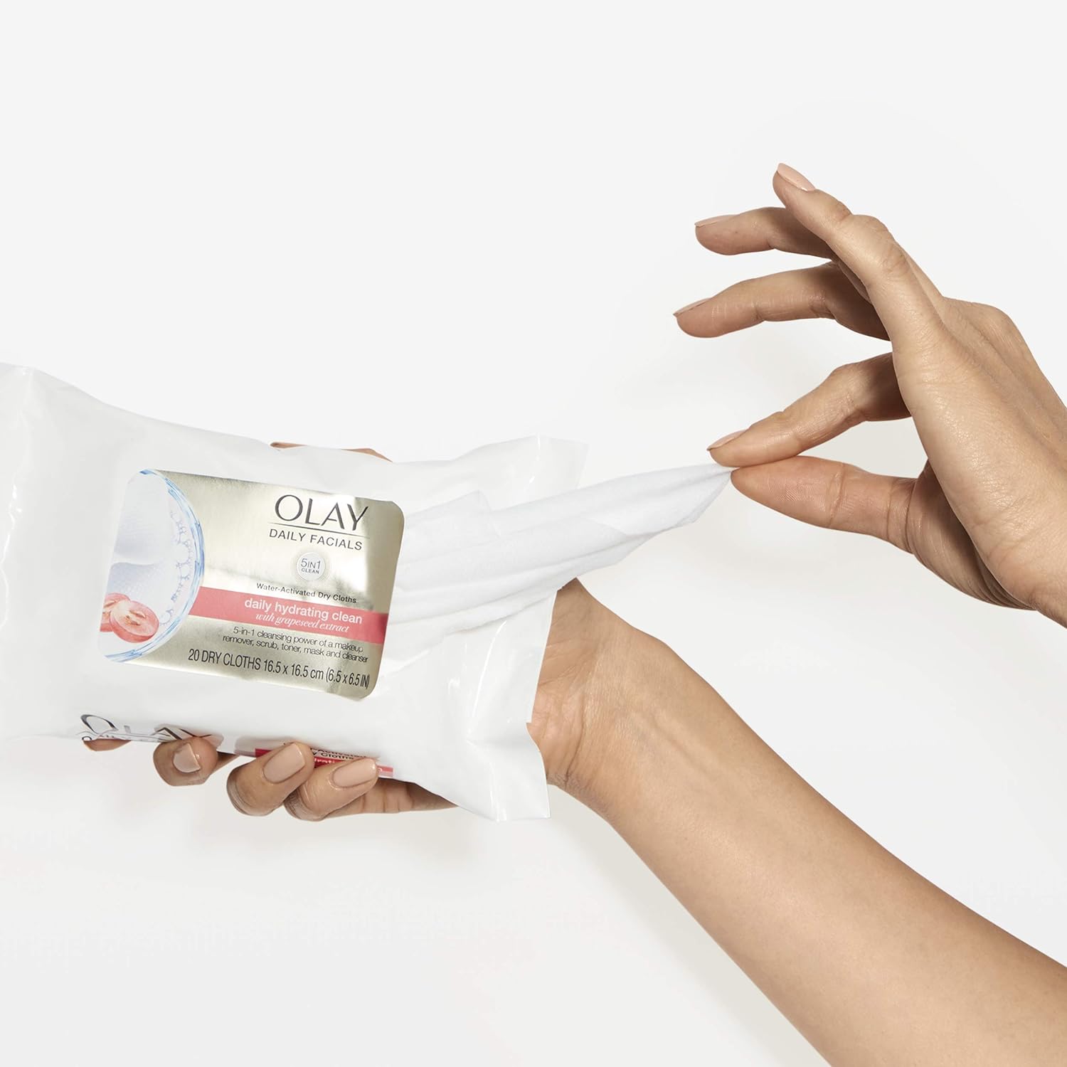 Olay daily facial cloths - 5-in-1 makeup cleansing, hydrating cloths. 