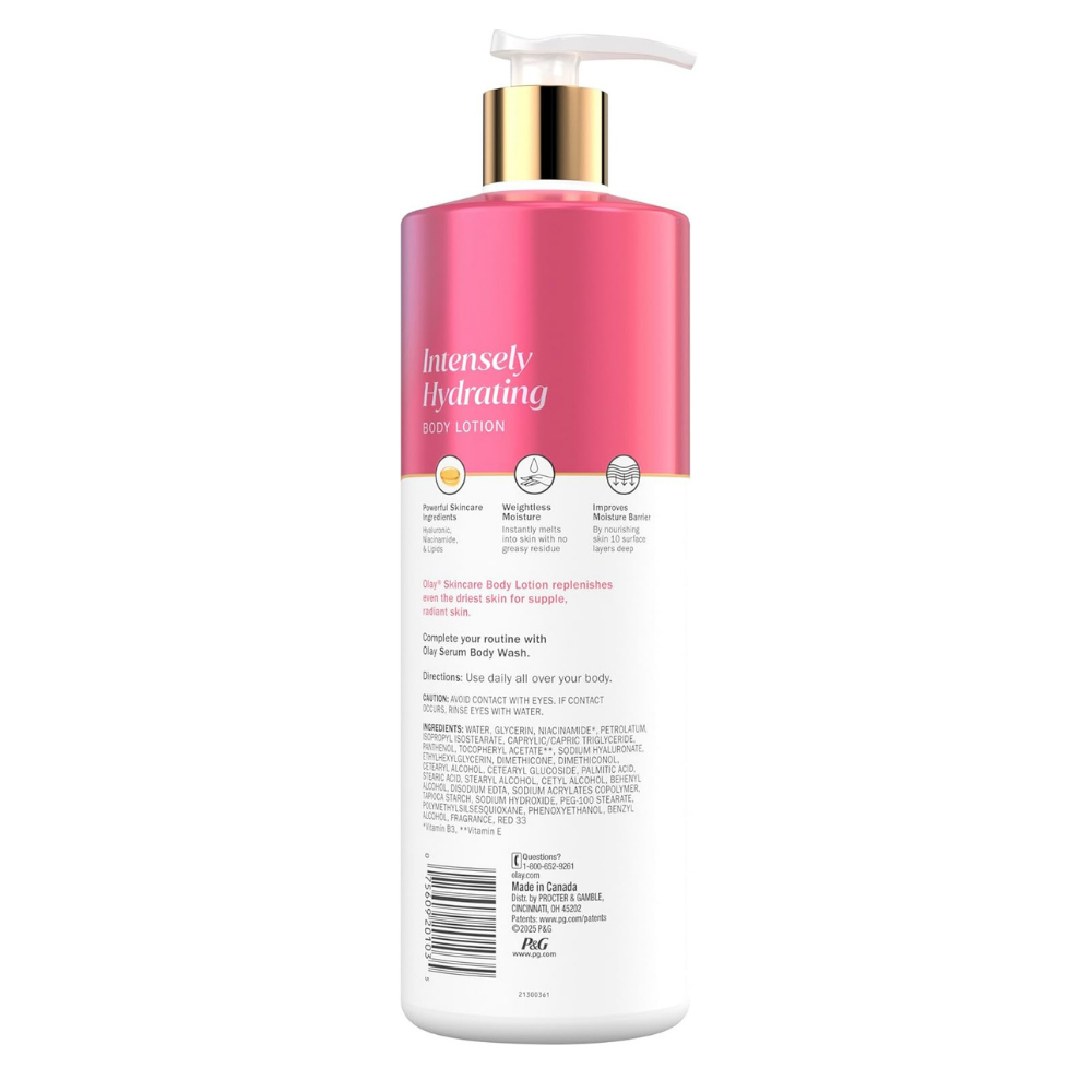 Olay moisturizer - intensely hydrating body lotion cream with pump