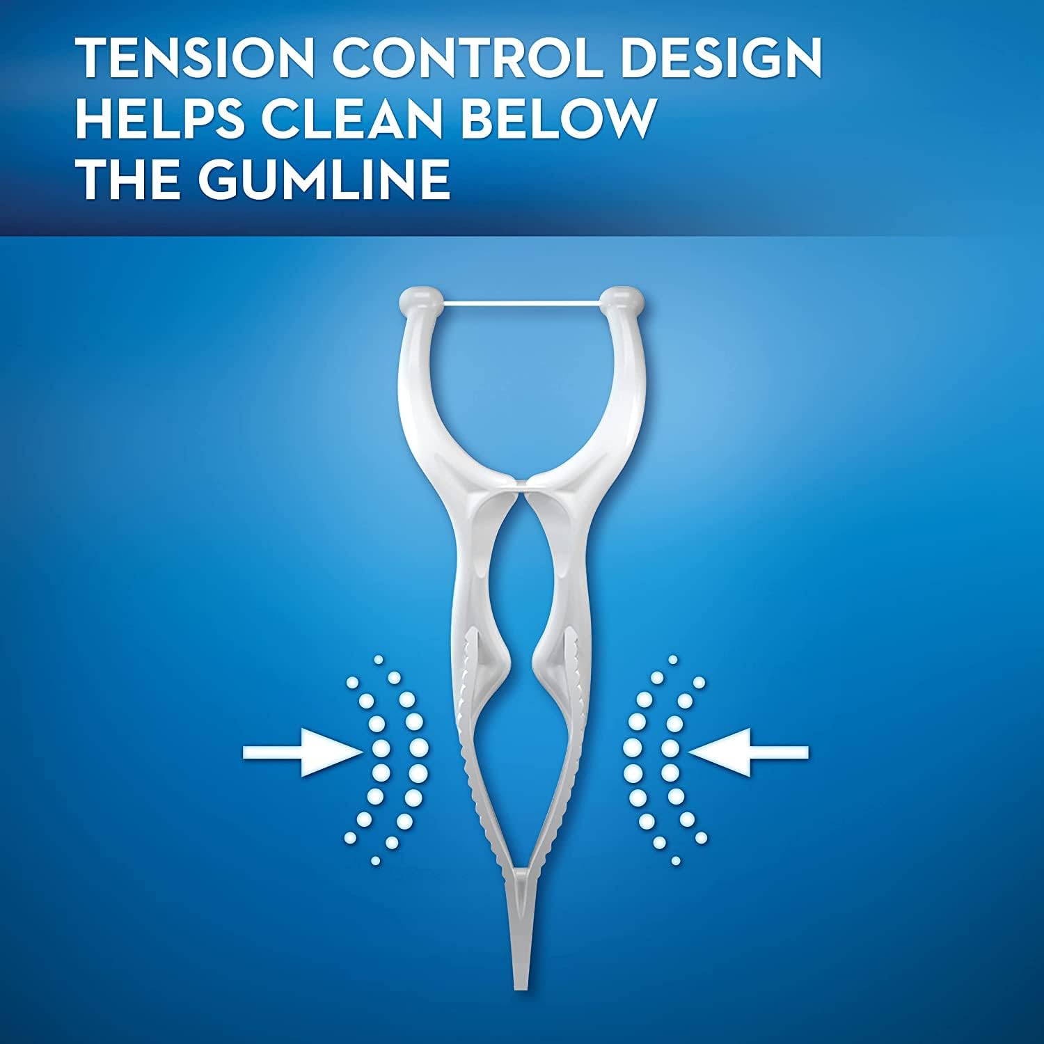 Oral-B Glide floss picks with tension control design to help clean below the gum line 