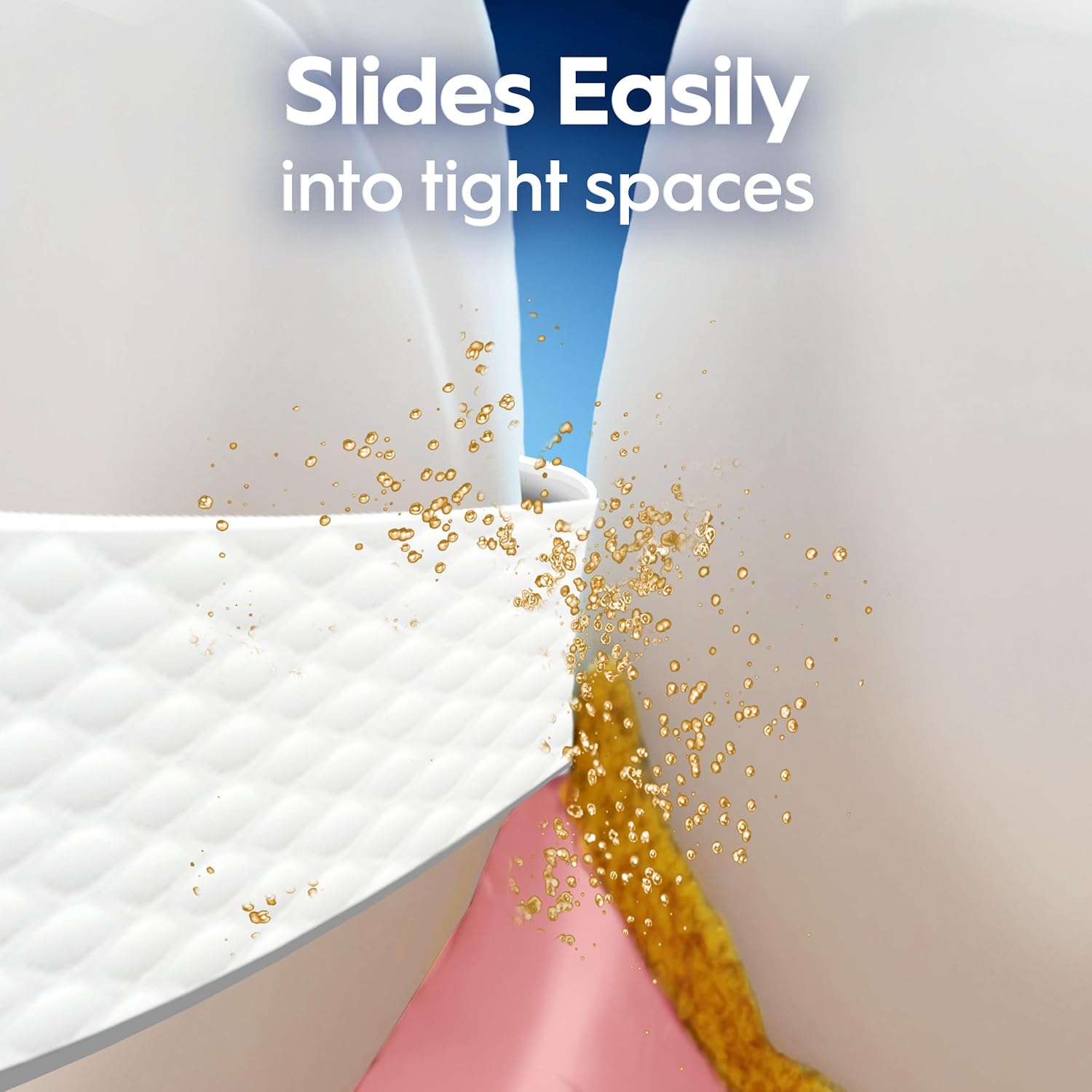 Oral-B glide dental floss slides easily into tight spaces to promote dental hygiene