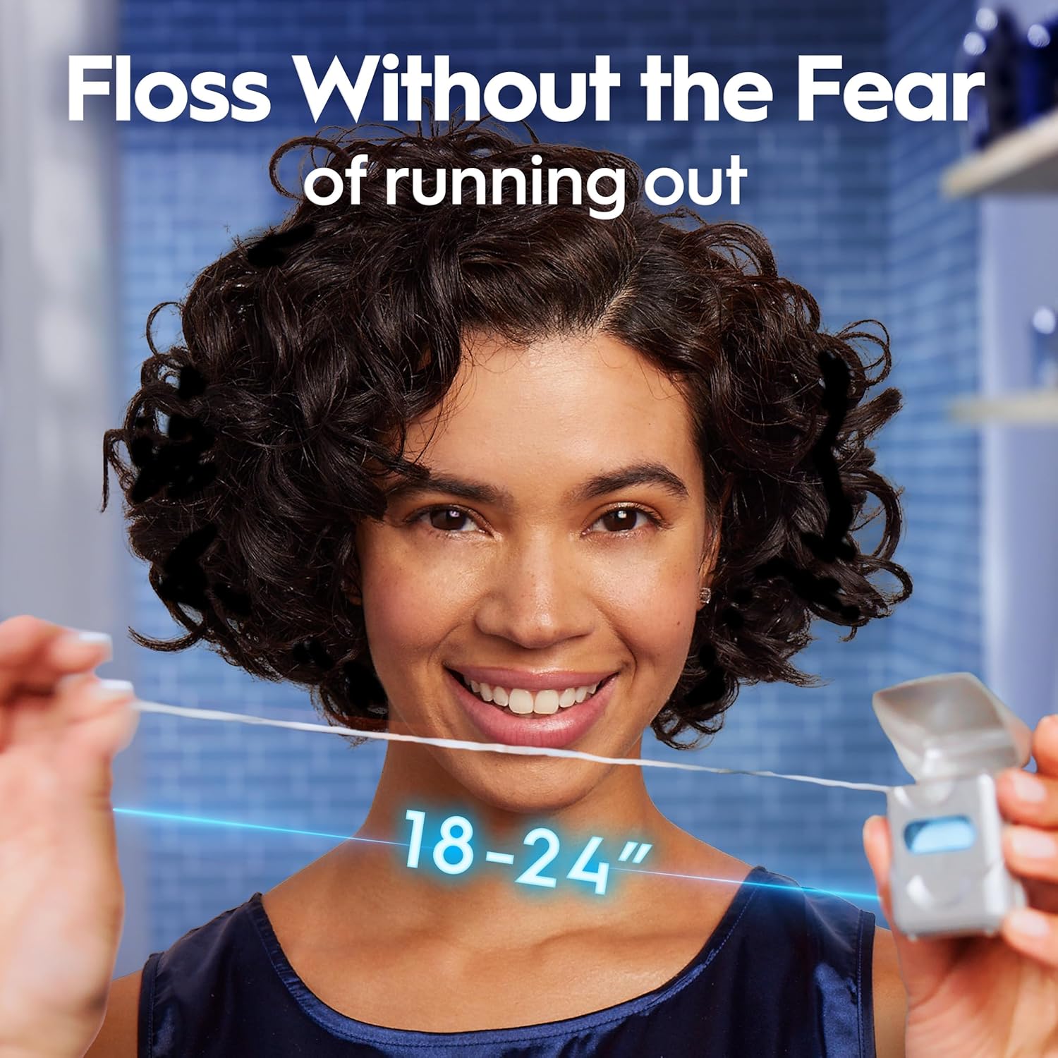Oral b glide pro dental floss comes ni 24inches to floss without the fear of running out. 