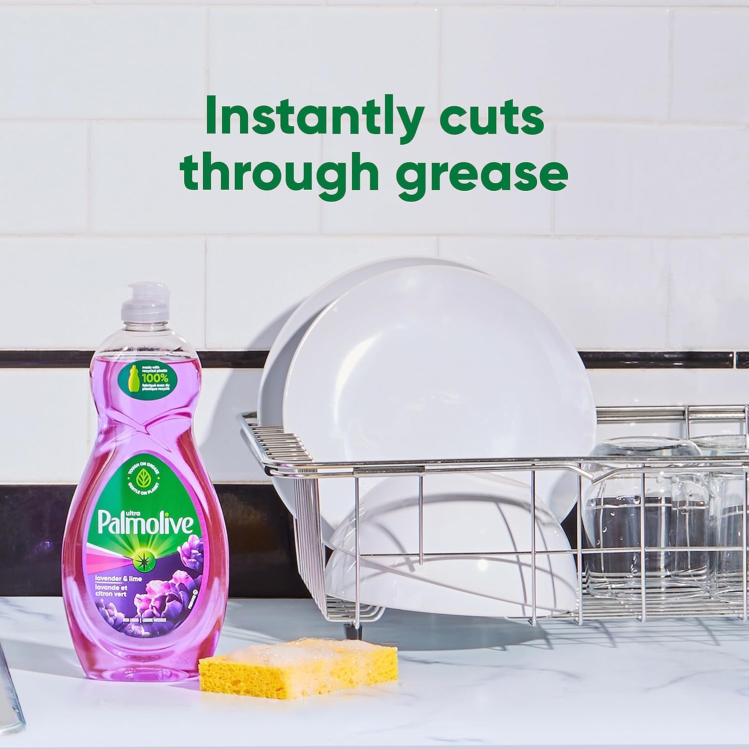 Palmolive ultra liquid dish soap instantly cuts through grease