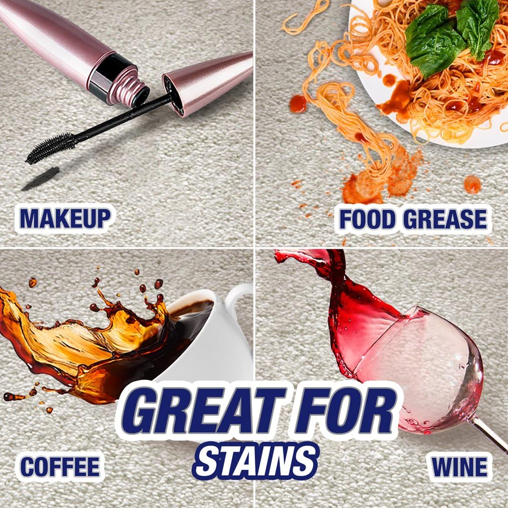 Resolve upholstery & multi fabric stain remover spray is great for stain remover including makeup, food grease, coffee stains and wine stain removals. 