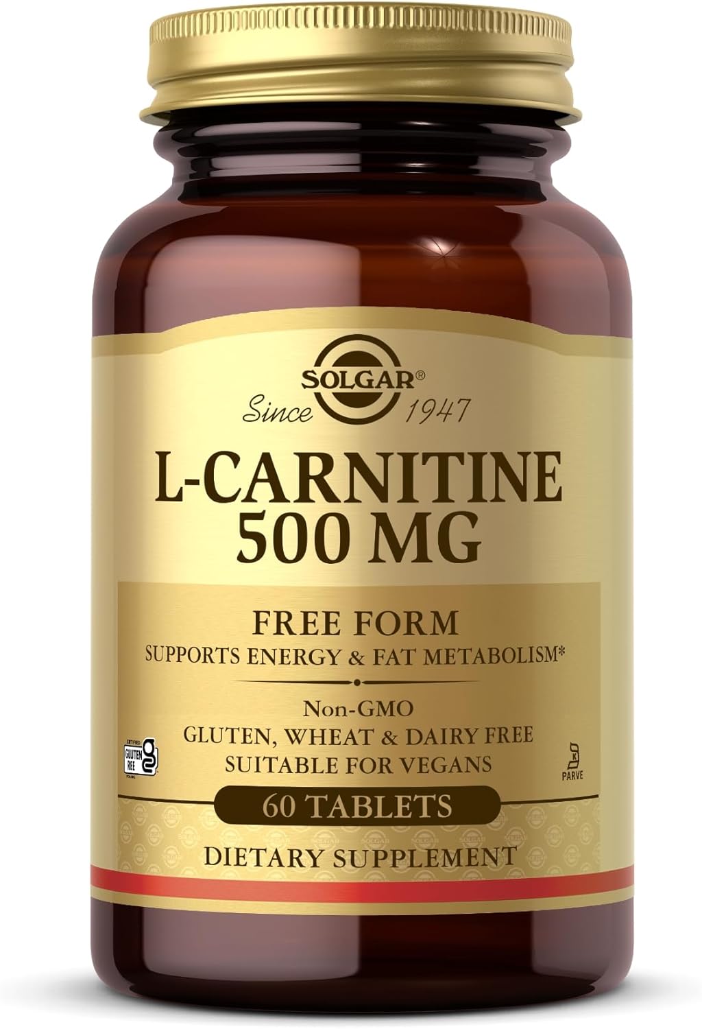 Solgar 500 mg L-Carnitine Tablets | 60 Tablets