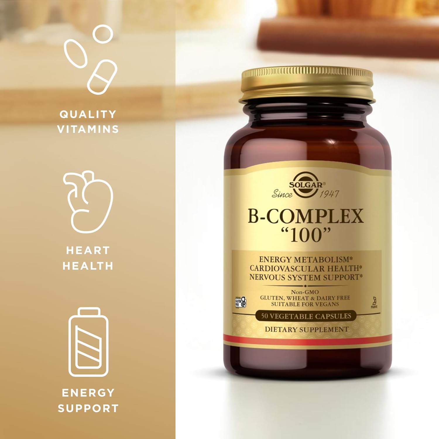 Solgar Vitamin B-Complex | 50 Vegetable Capsules