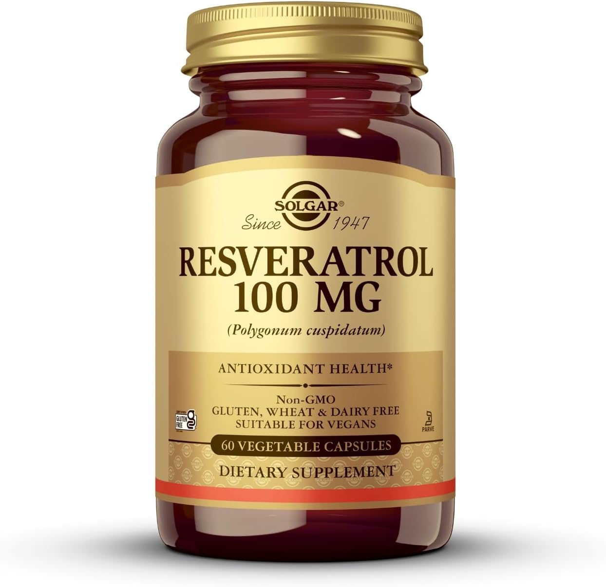 Solgar Resveratrol 100 mg | 60 Vegetable Capsules