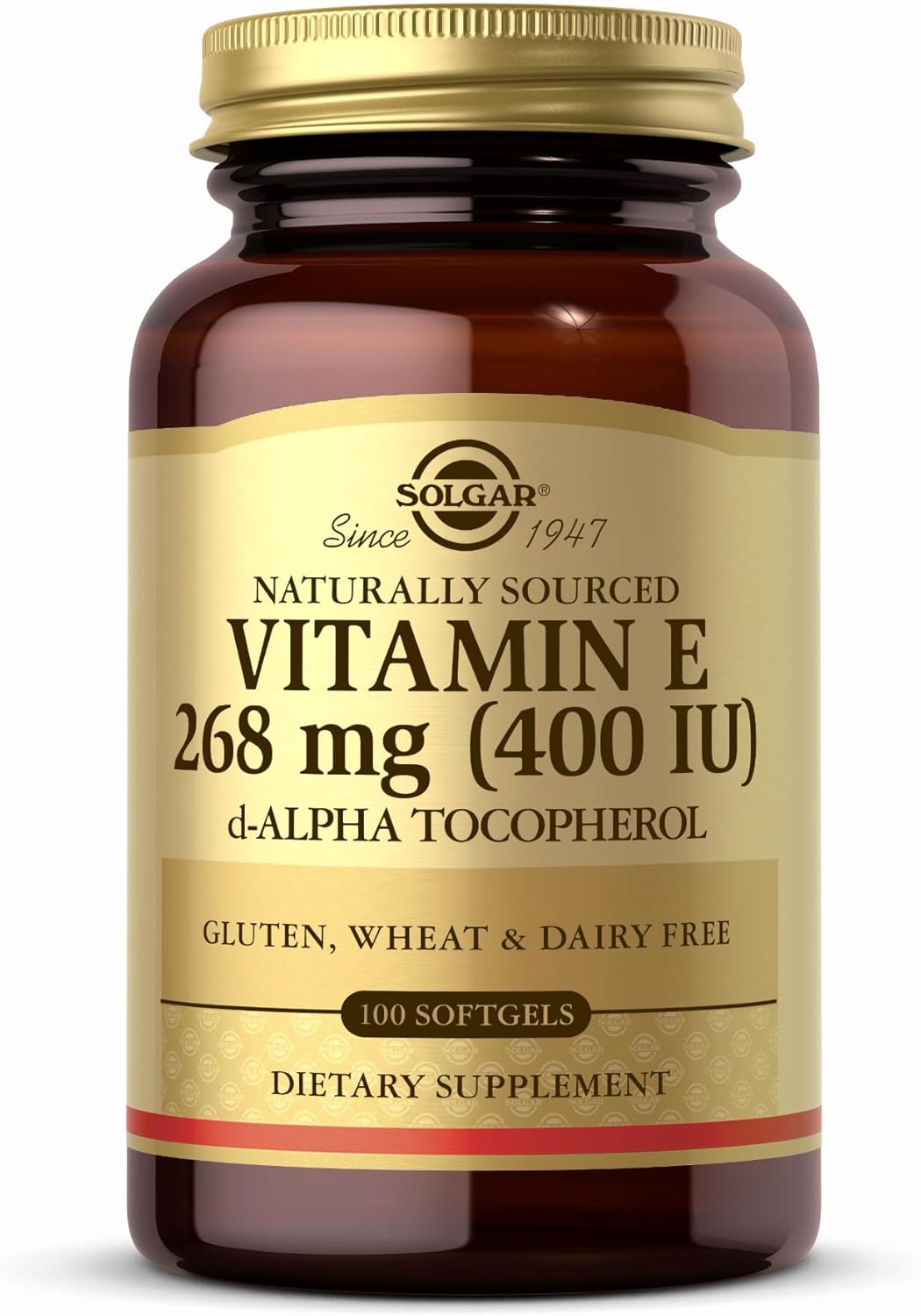 Solgar Natural Source Vitamin E 268 Milligram (400 IU) | 100 Softgels
