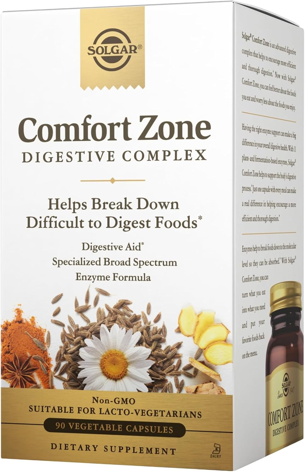 Solgar Comfort Zone Digestive Complex | 90 Vegetable Capsules