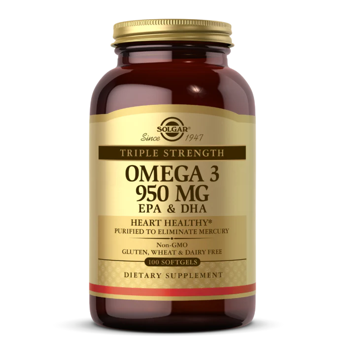Solgar TRIPLE STRENGTH Omega-3 - EPA & DHA 950mg - 100 Softgels
