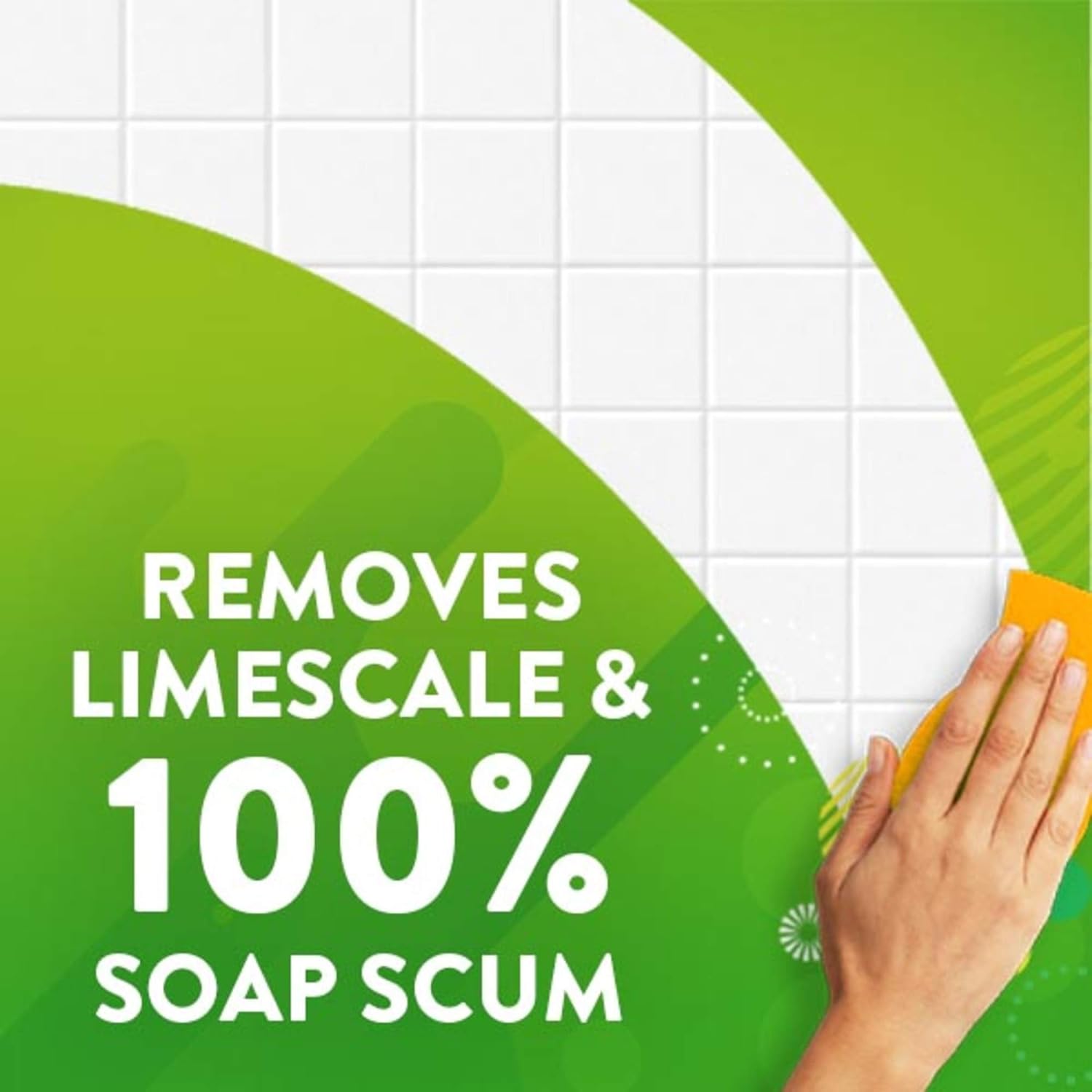 Scrubbing bubbles mega shower foam bathroom cleaner removes limescale and soap scum