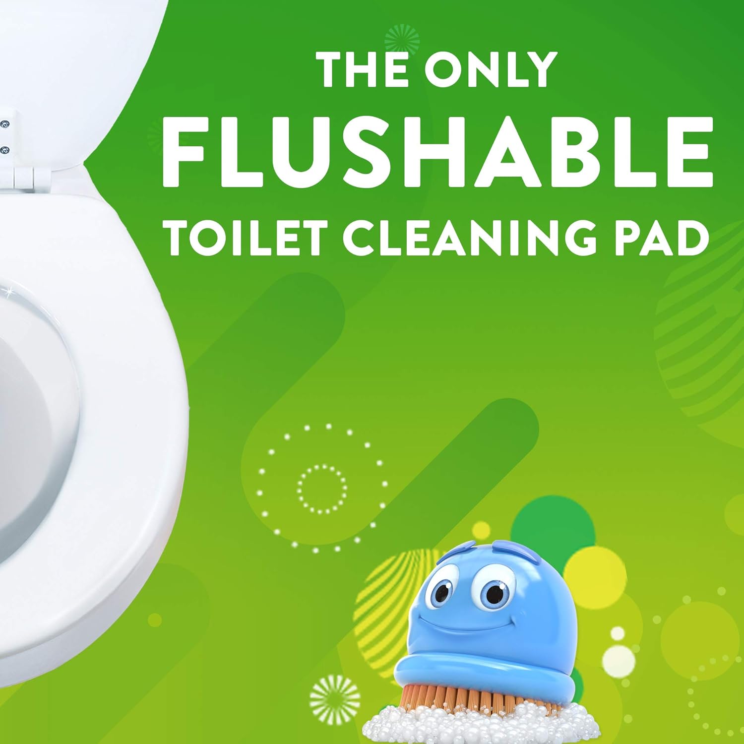 Scrubbing bubbles toilet pads are the only flushable toilet cleaning pads 