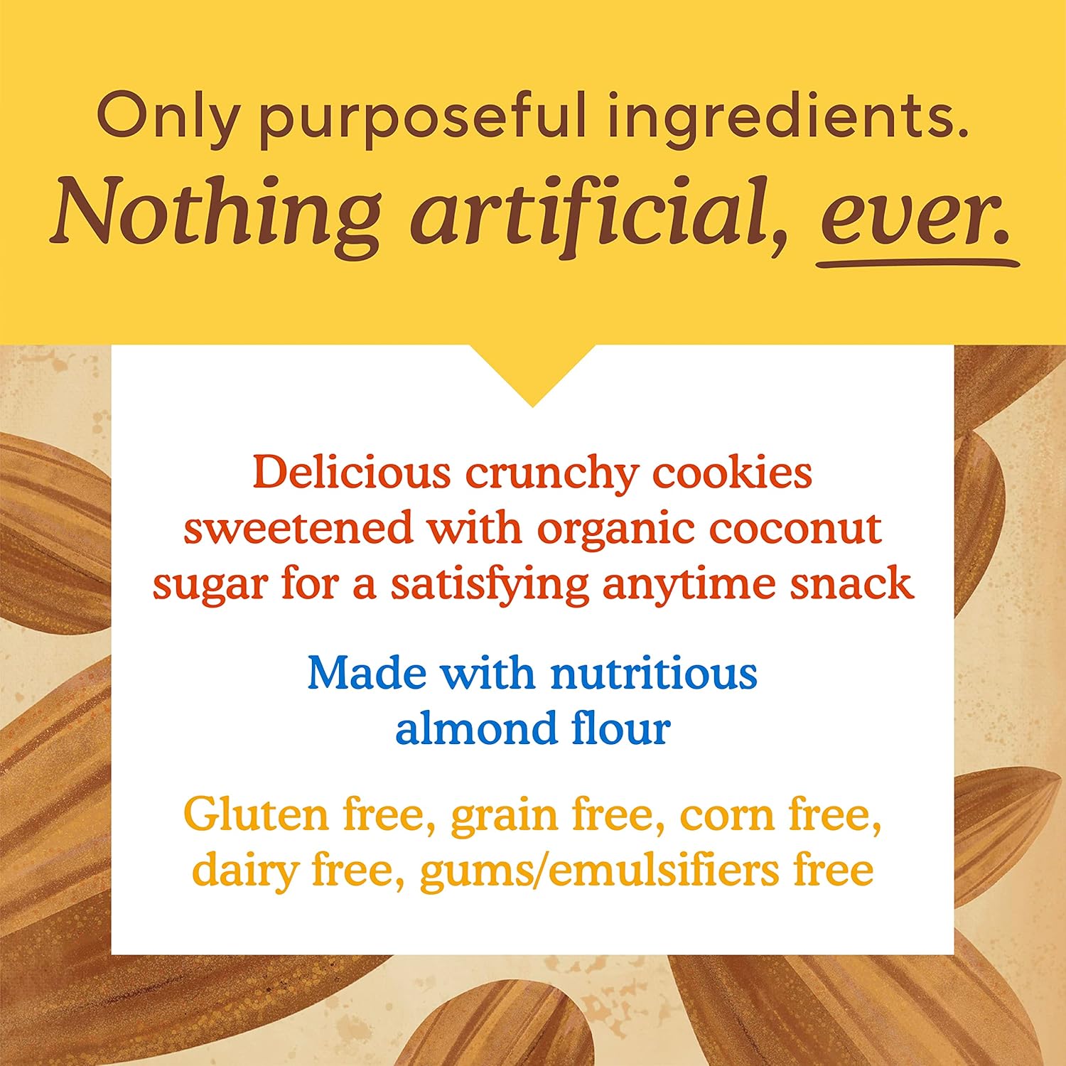 Simple Mills crunchy chocolate chip cookies with no artificial flavours - Gluten free, grain free snack