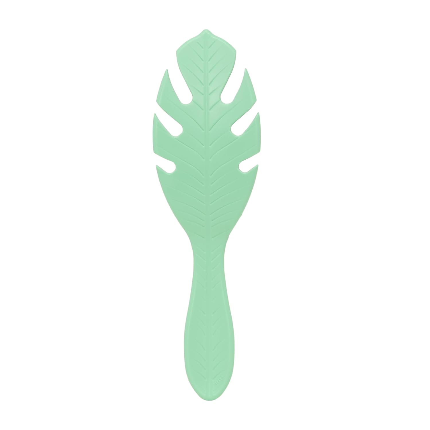 Green leaf-shaped hairbrush from Wet brush