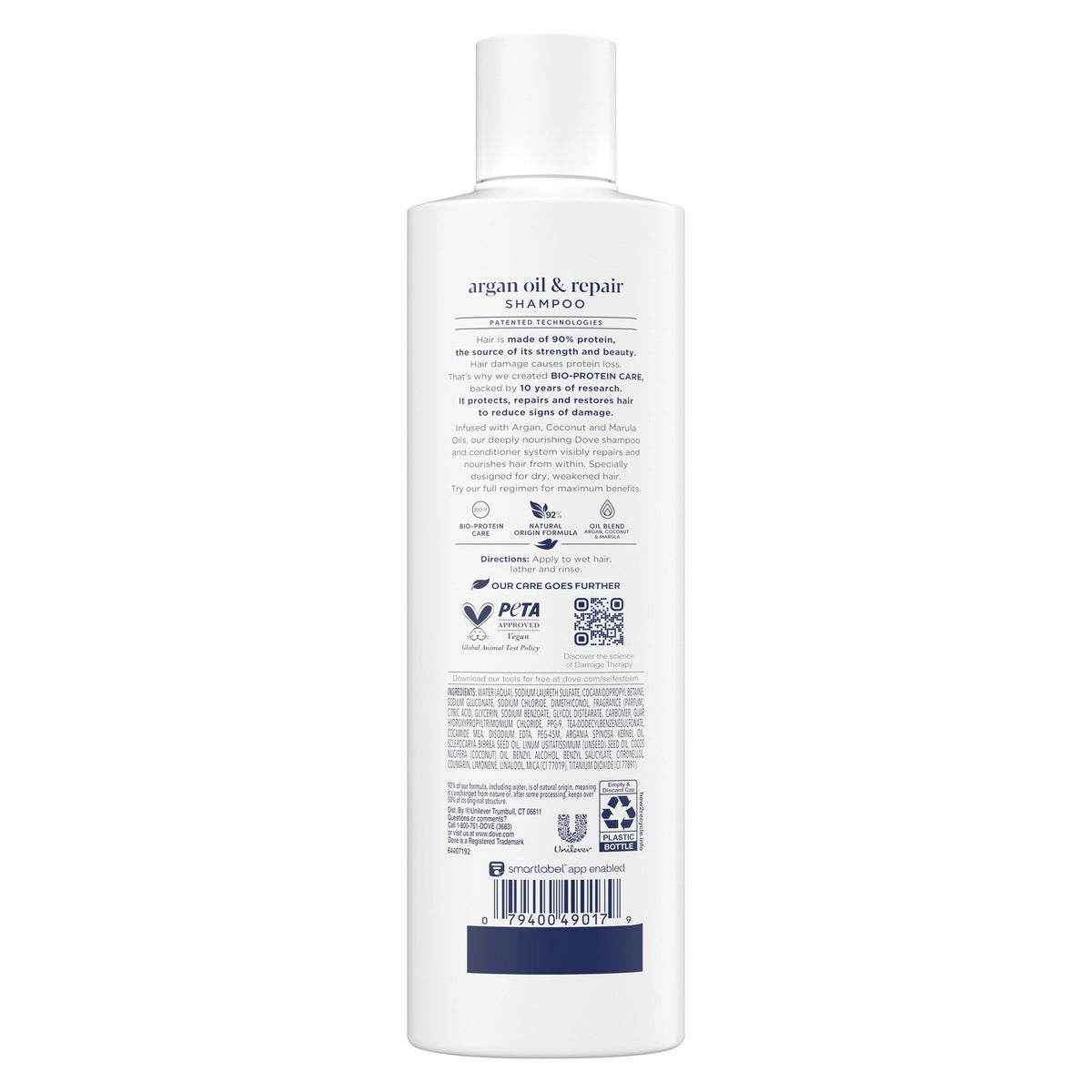 Dove Argan Oil & Repair Shampoo | 12 Oz (355 ml)