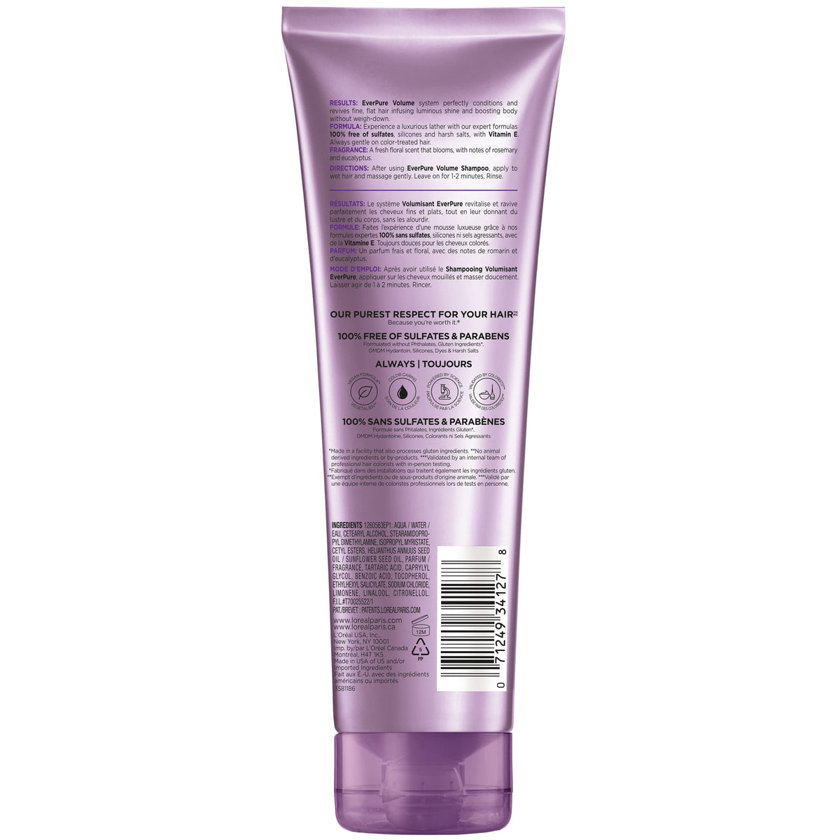 L'Oreal Paris Ever Pure Volume Conditioner | 8.5 Oz (250 ml)