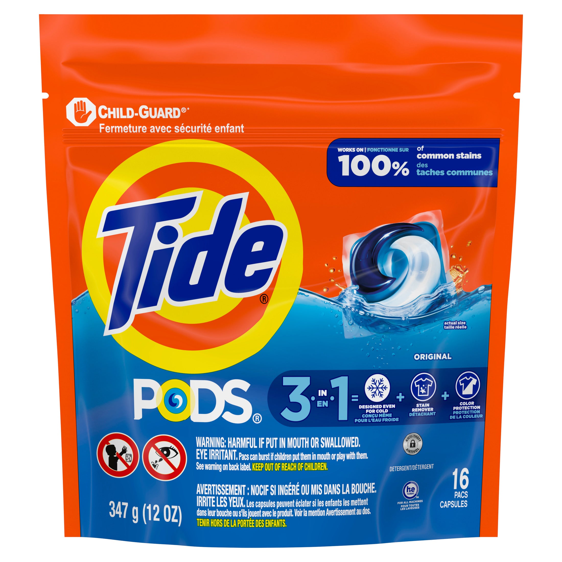 Tide PODS 3 in 1 | Original Scent | 16 Pacs