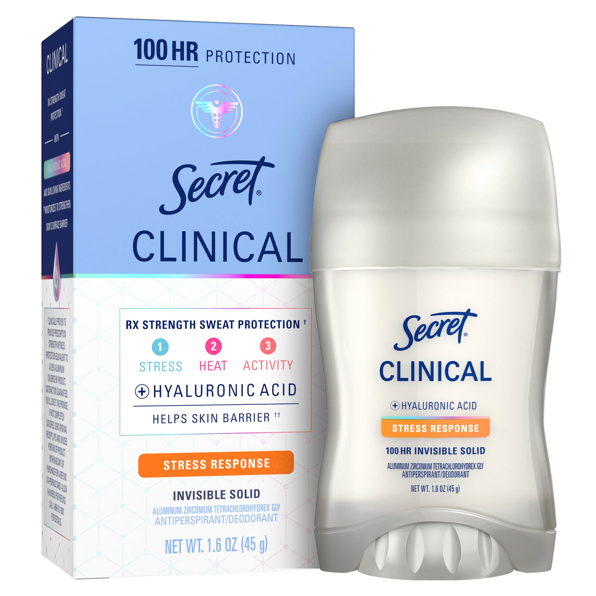 Secret Deodorant Clinical Strength Stress Response | 1.6 Oz (45 g)