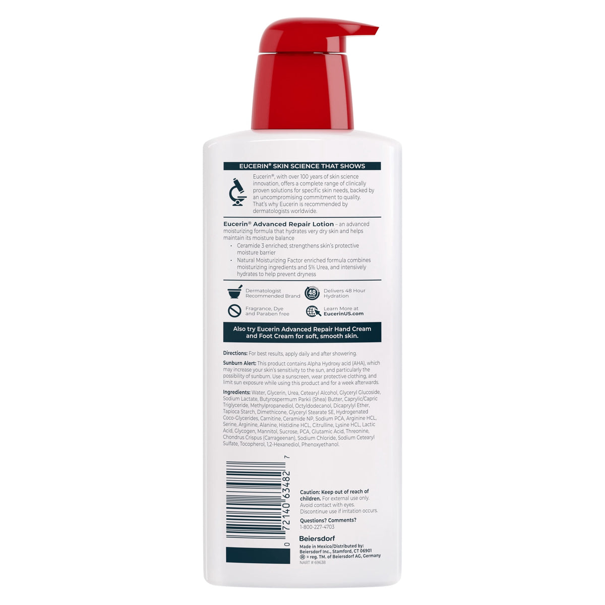 Eucerin Advanced Repair Body Lotion | 16.9 Oz (500 ml)
