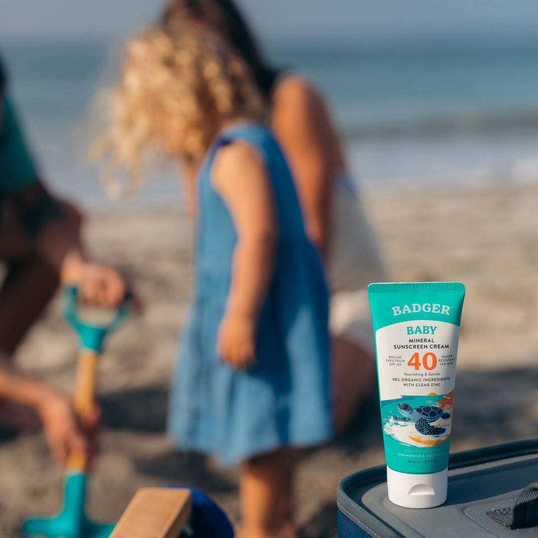 Badger Baby Mineral Sunscreen Cream - SPF 40 | 2.9 Oz (87 ml)