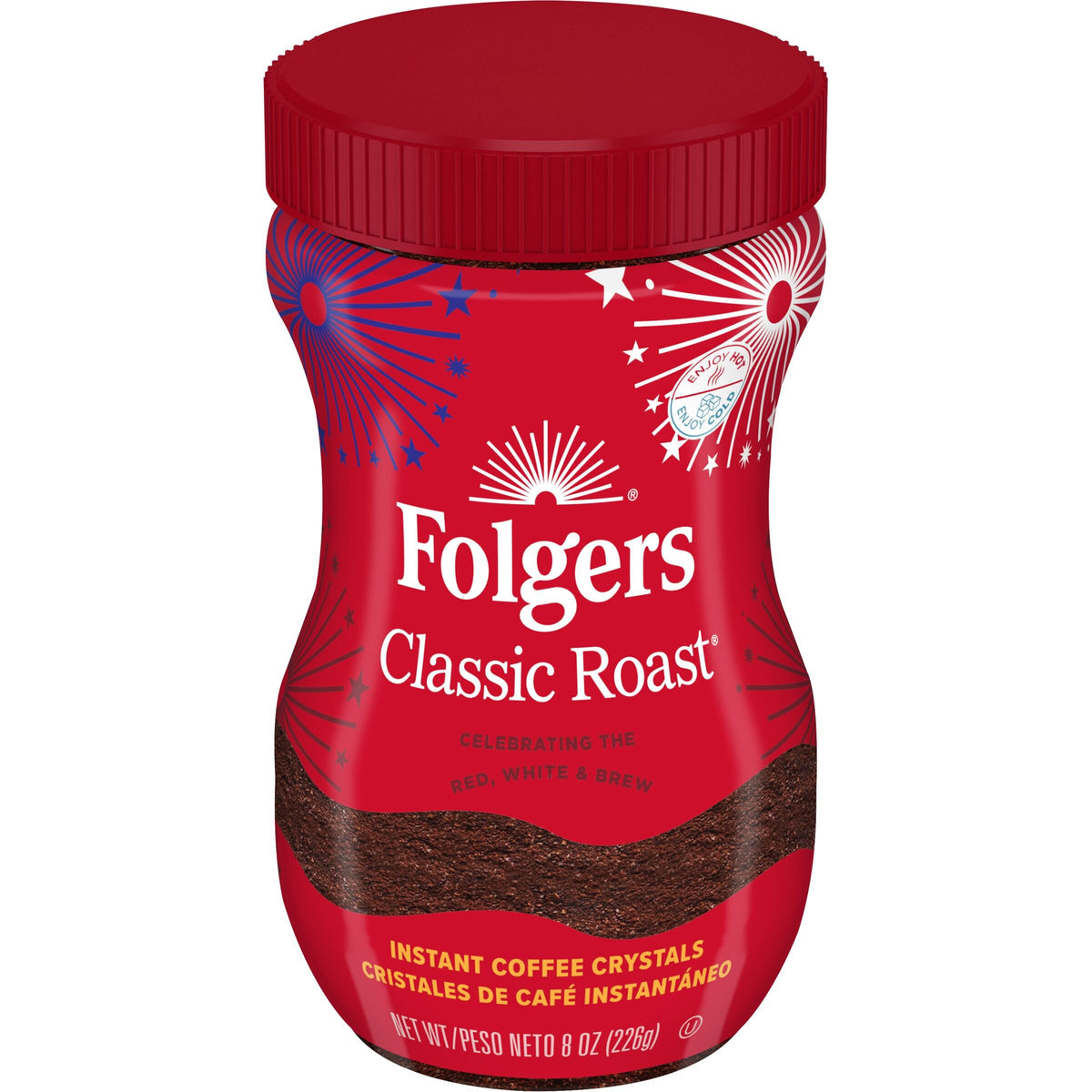 Folgers Classic Roast Instant Coffee | 8 Oz (226 g)