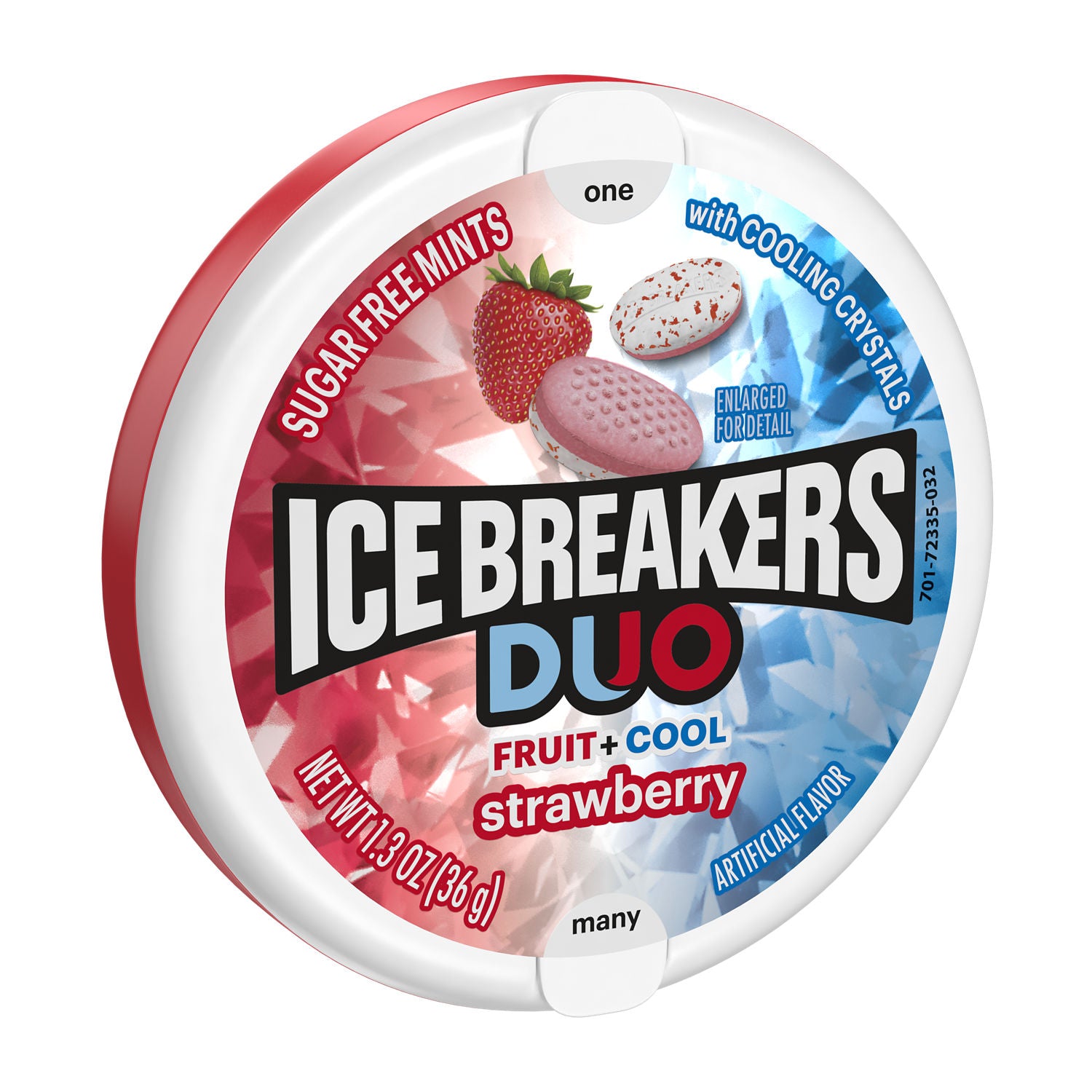 Ice Breakers Duo Fruit & Cool Strawberry Sugarfree Mints | 1.3 Oz (36 g)