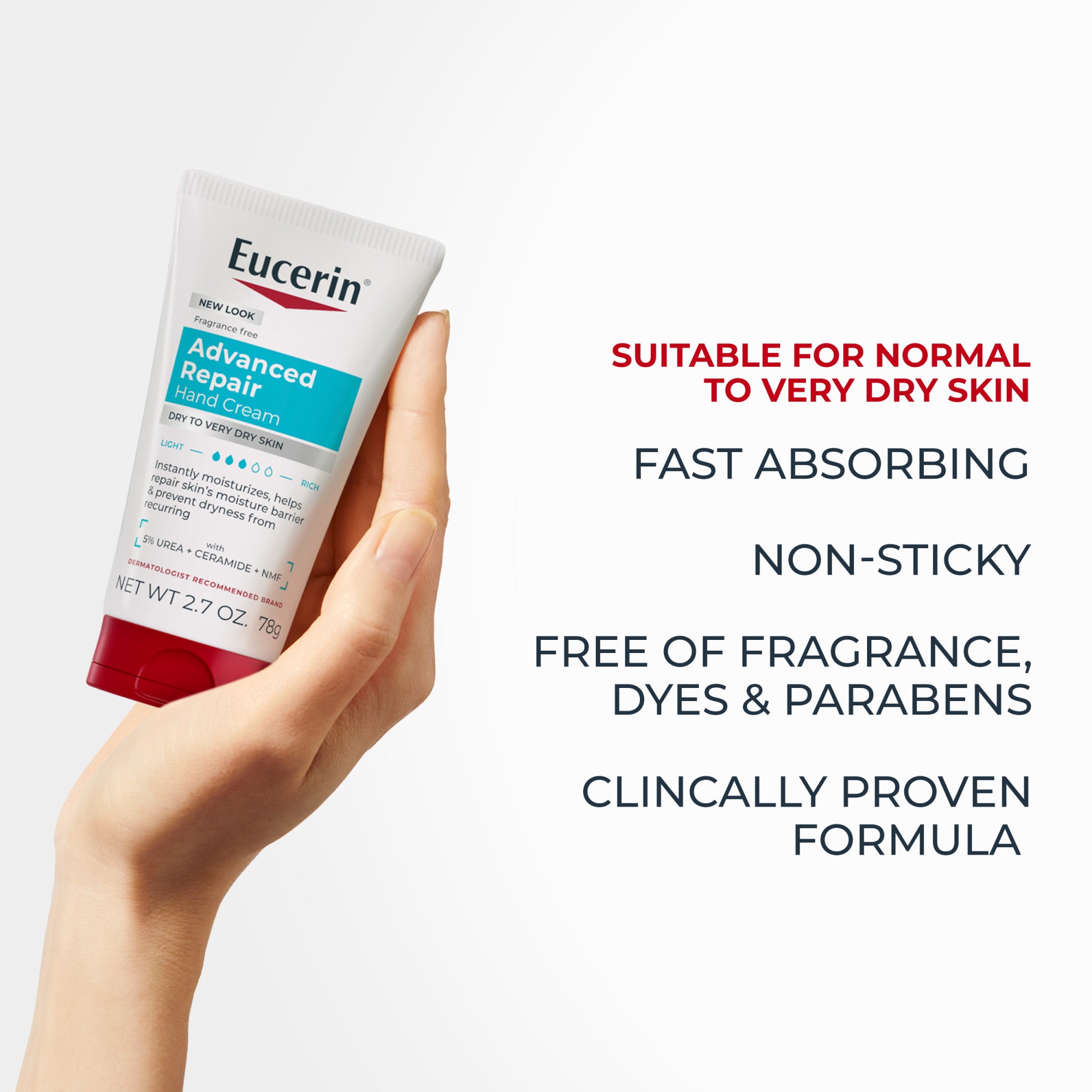 Eucerin Advanced Repair Hand Creme | 2.7 Oz (78 g)