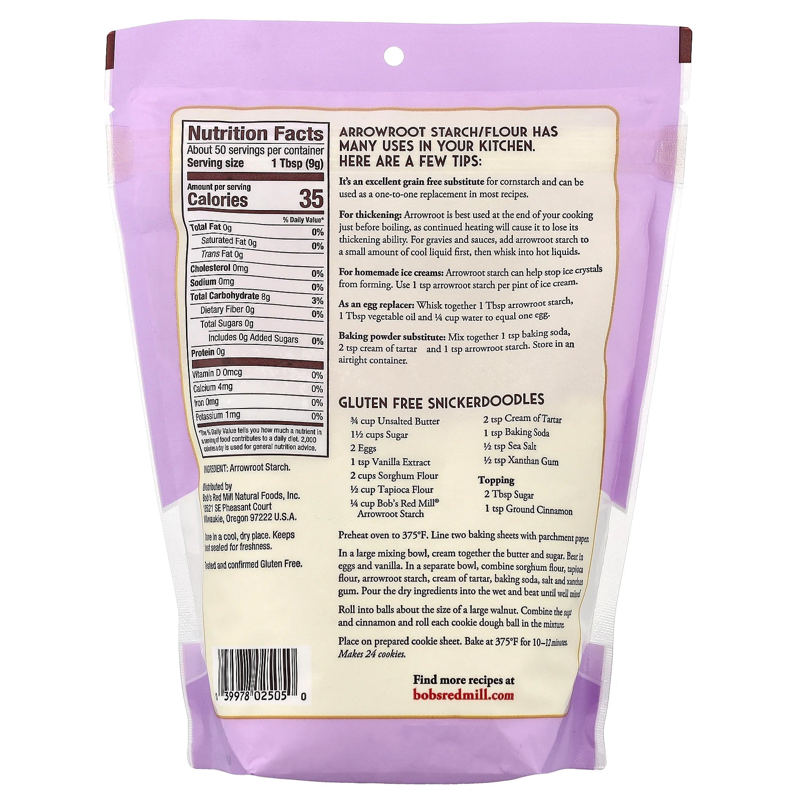 Bob’s Red Mill Arrowroot Starch Flour | 16 Oz (454 g)