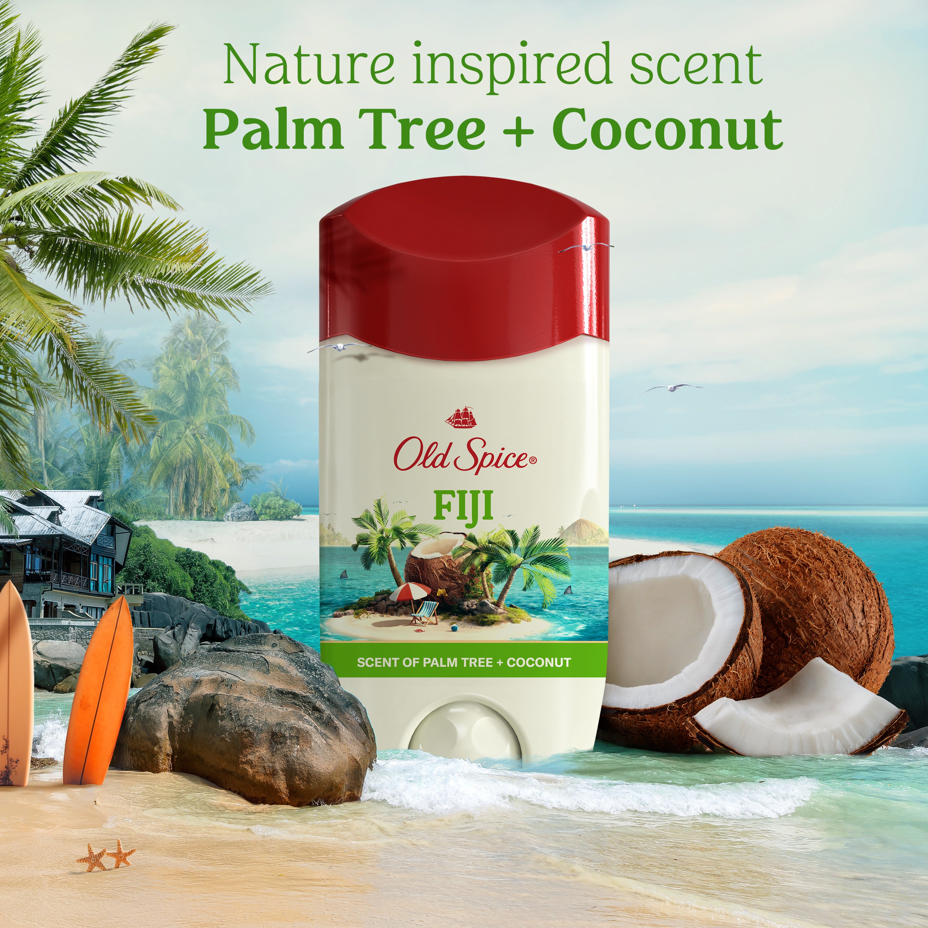 Old Spice Deodorant Fiji, 2.6 Oz (73 g)