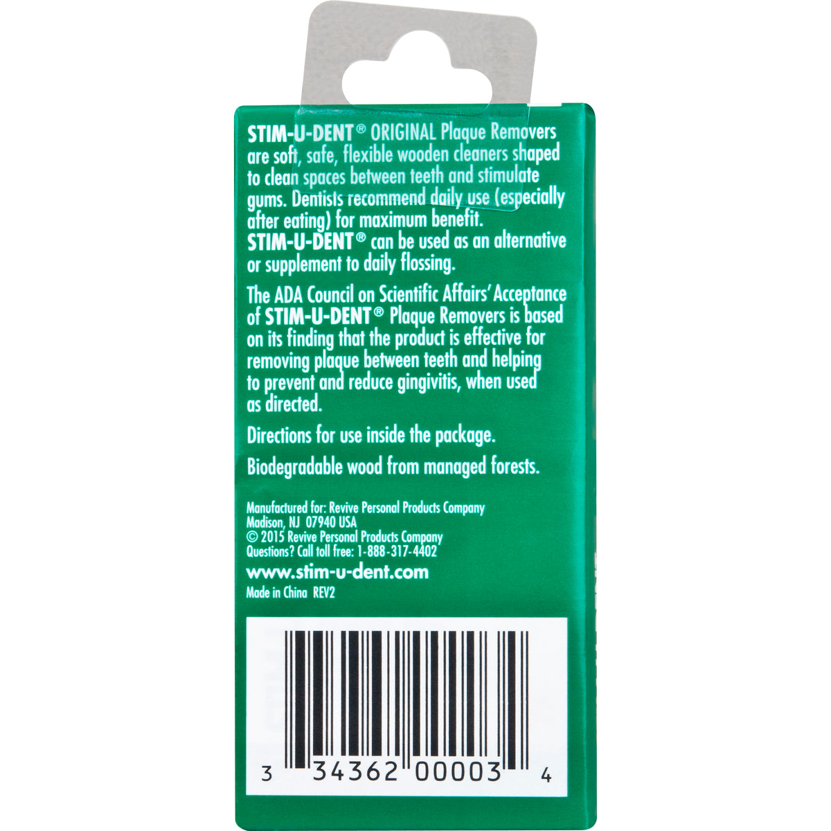 STIM-U-DENT Original Plaque Removers Mint - 100 Toothpicks
