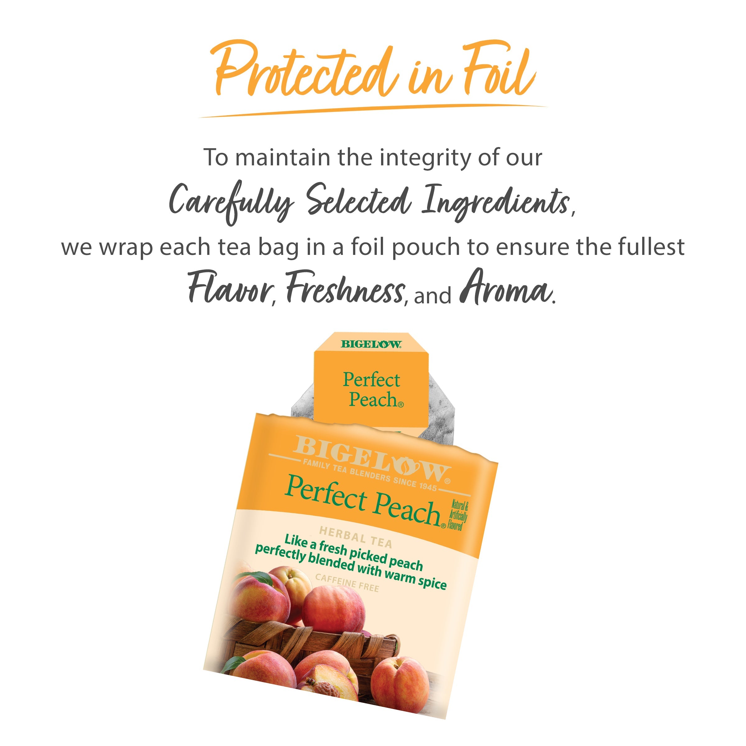 Bigelow Perfect Peach Herbal Tea | 20 Tea Bags