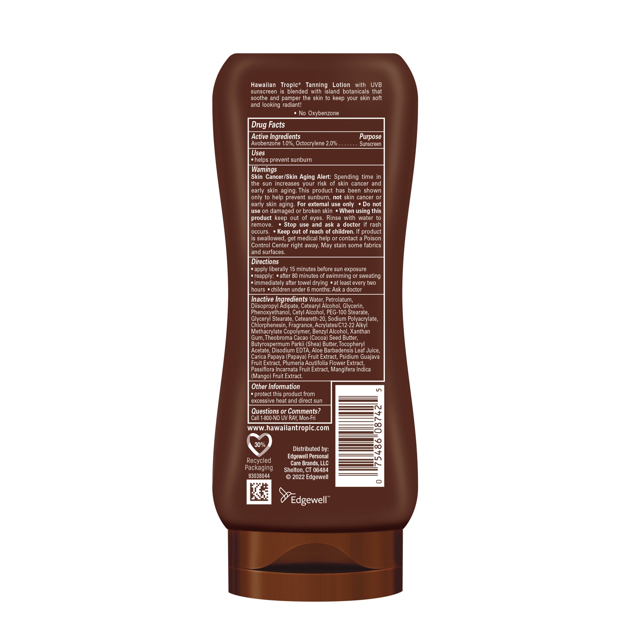 Hawaiian Tropic Tanning Lotion SPF 4 | 8 Oz (235 ml)
