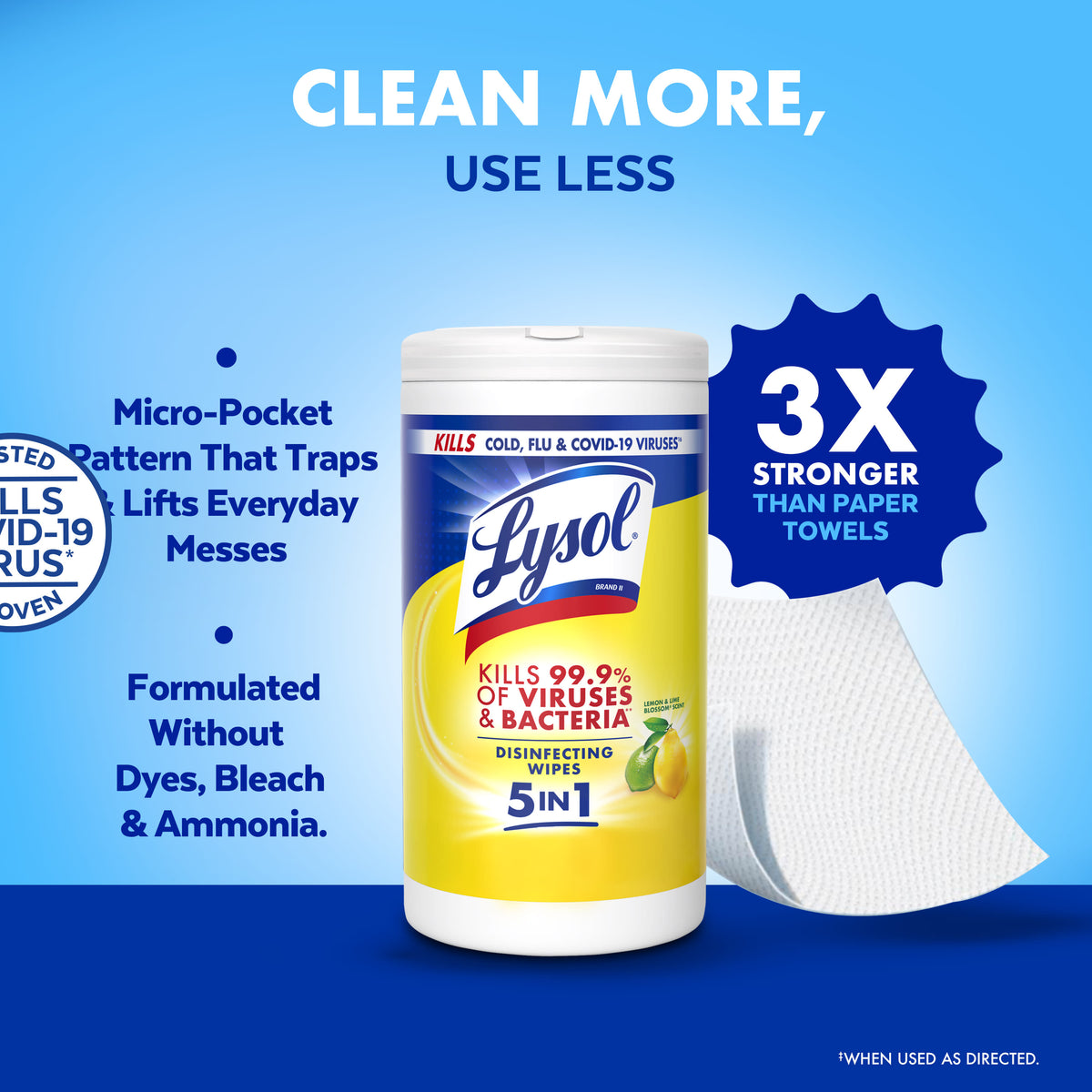 Lysol Disinfecting Wipes | Lemon and Lime Blossom | 240 Count