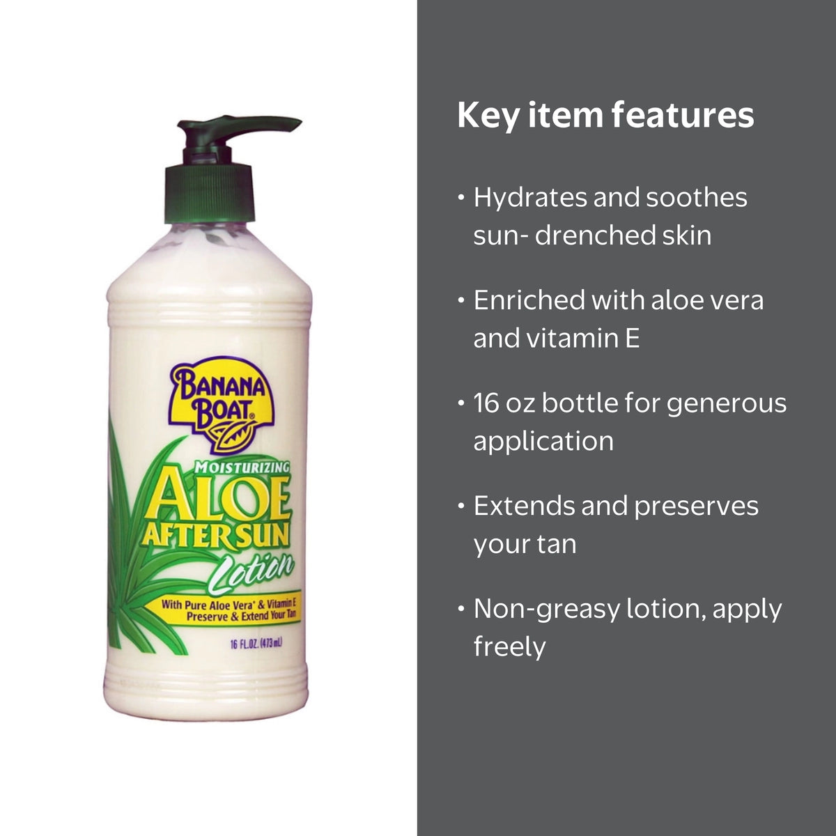 Banana Boat Aloe After Sun Lotion Pump | 16 Oz (473ml)