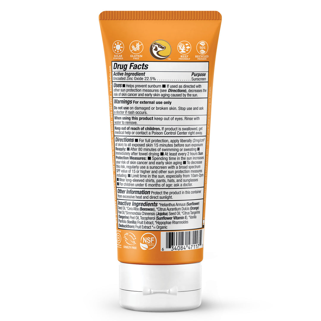 Badger Clear Zinc Children's Sun Cream SPF40 | 2.9 Oz (87 ml)