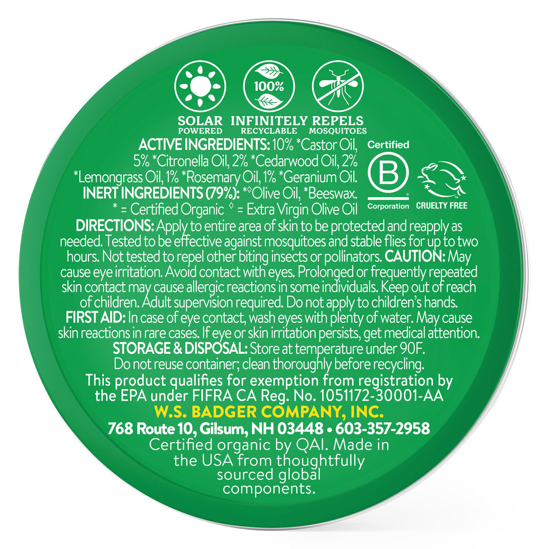 Badger Anti-Bug Balm, Mosquito Repellant, 2 Oz (56 g)
