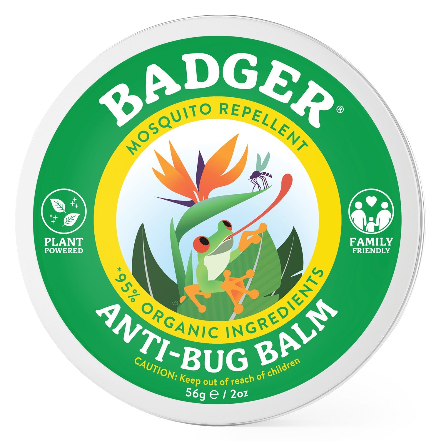 Badger Anti-Bug Balm, Mosquito Repellant, 2 Oz (56 g)