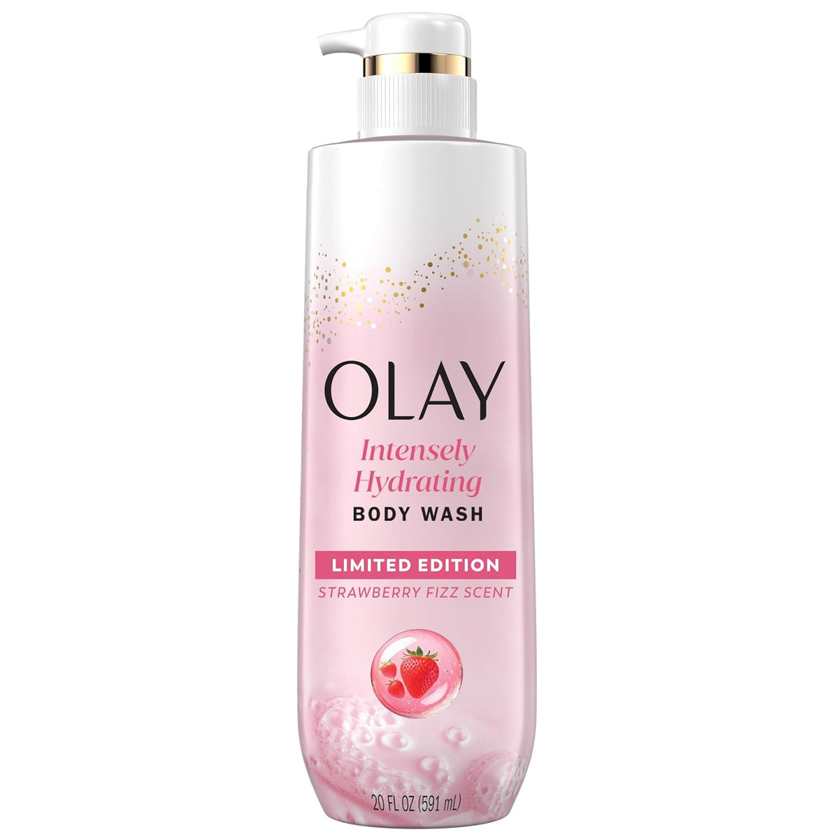 Olay Body Wash - Strawberry Summer Fizz Scent, 20 Oz (591 ml)