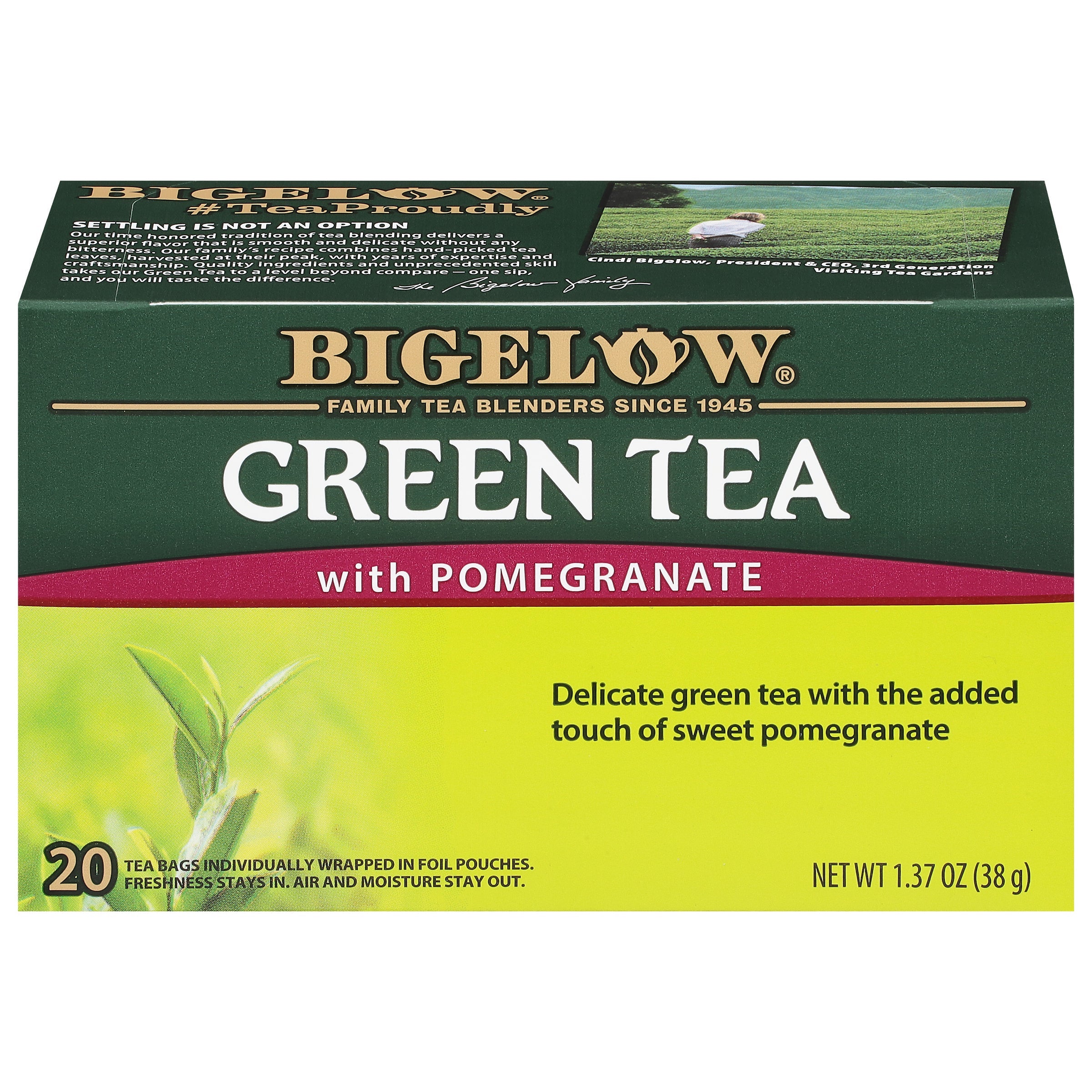Bigelow Green Tea with Pomegranate | 20 Tea Bags