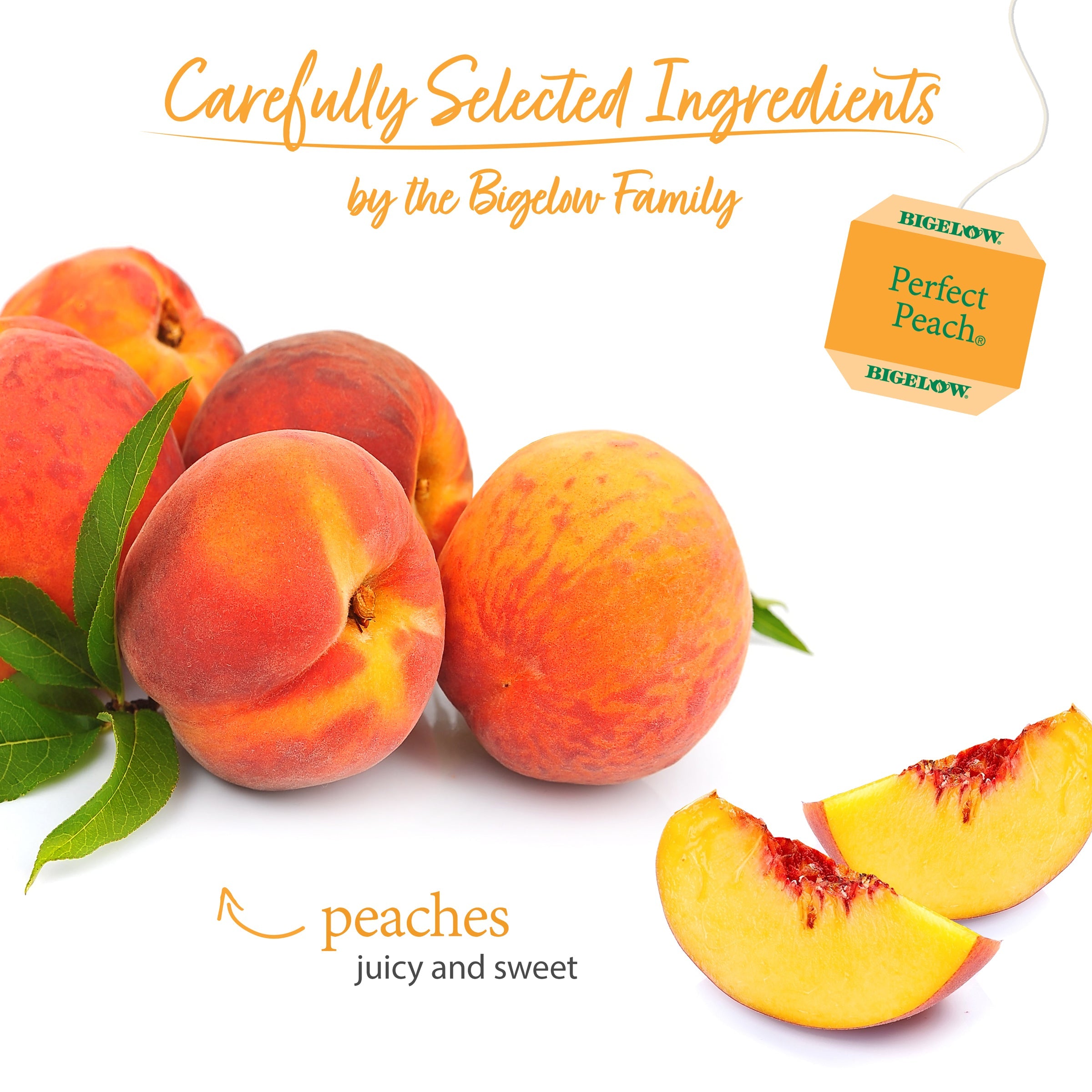 Bigelow Perfect Peach Herbal Tea | 20 Tea Bags