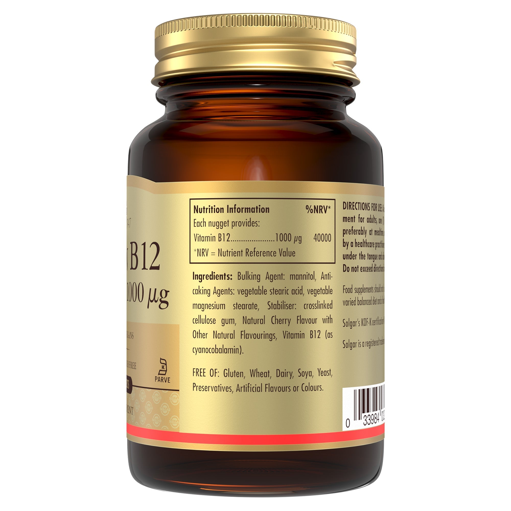 Solgar Vitamin B12 1000 µg, 100 Nuggets