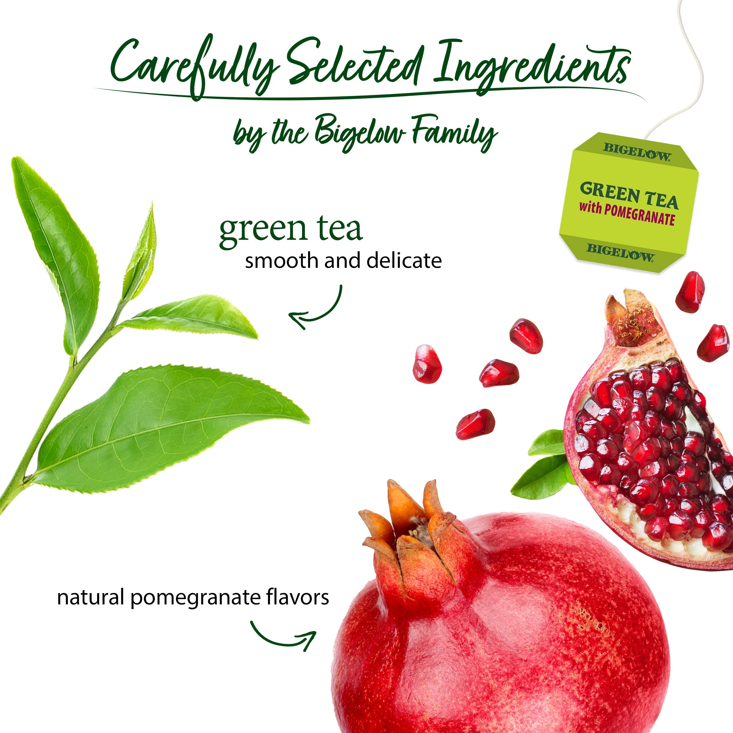 Bigelow Green Tea with Pomegranate | 20 Tea Bags